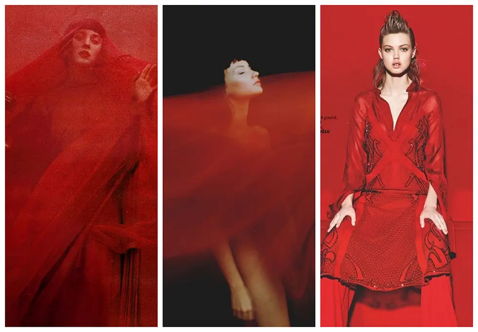 red total look trend